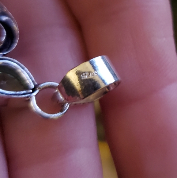 New Turquoise, Tsavorite and Peridot 925 Silver Pendant. - Picture 7 of 8